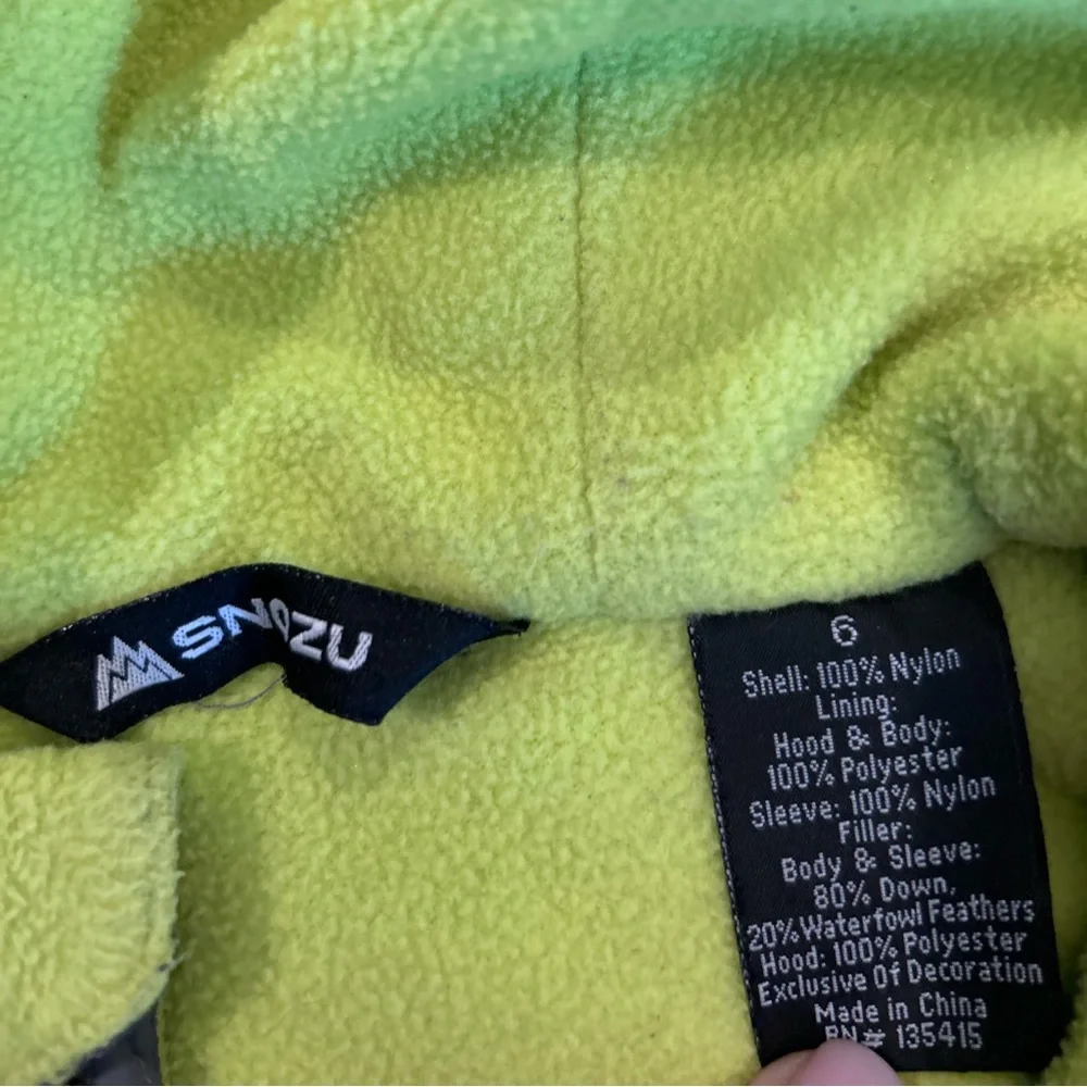 Snozu Boys Winter Down Jacket with Fleece Lining - Picture 3 of 3